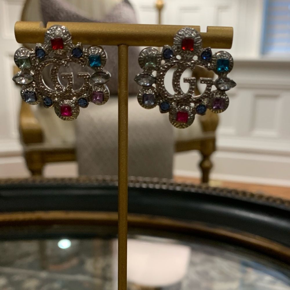 Gg Rhinestone Earrings